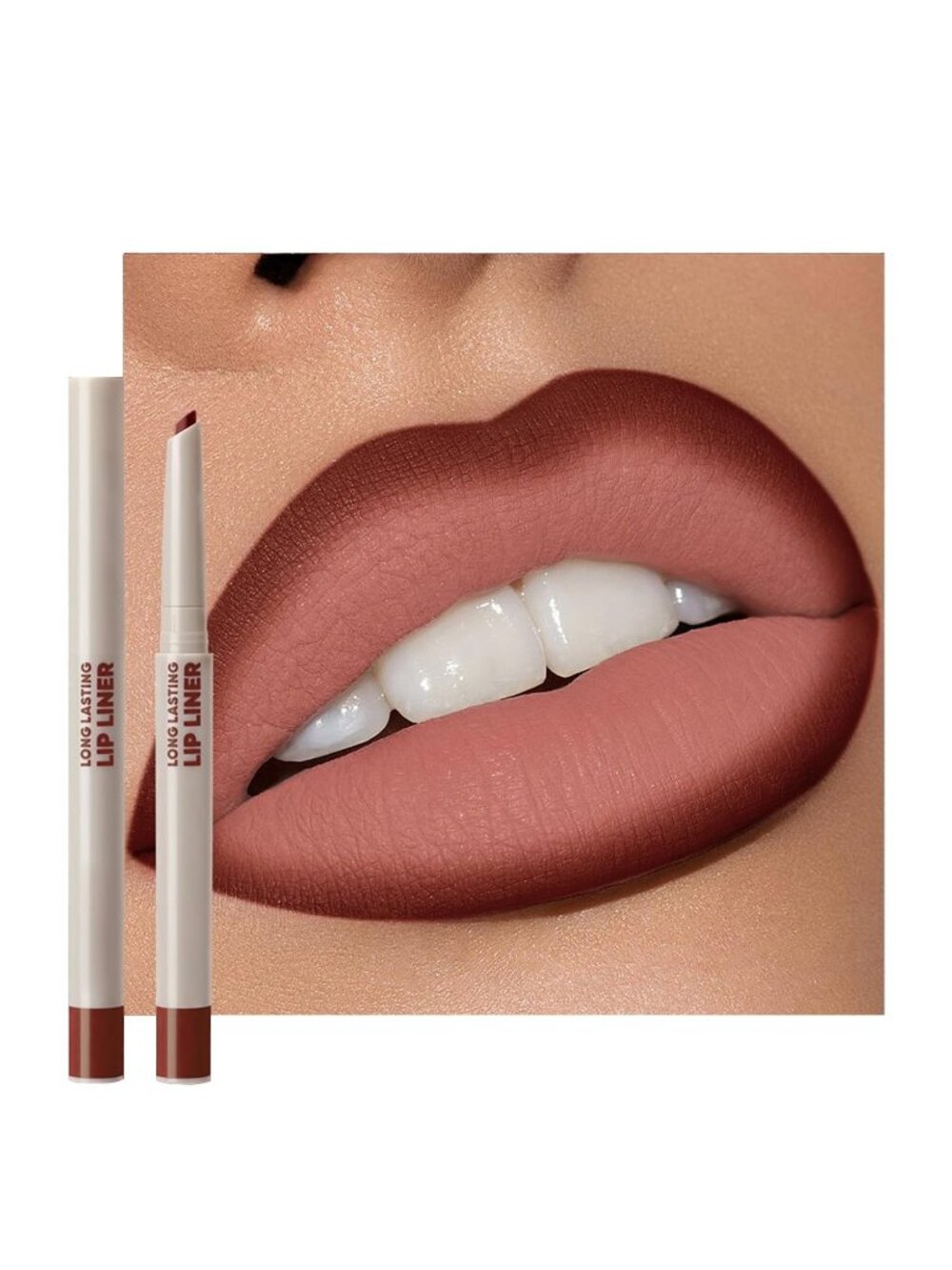 Women G06# Reddish Brown 2-in-1 Sculpting & Filling Long-lasting Lipliner Pencil